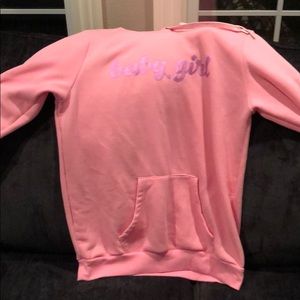 rue21 light pink “ baby girl” sweatshirt